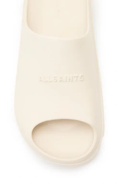 Allsaints Eclipse Rubber Platform Sandals In White