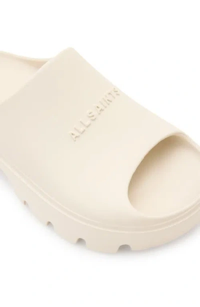 Allsaints Eclipse Rubber Platform Sandals In White
