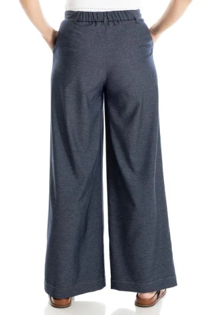 Max Studio Wide Leg Pants In Blue