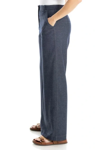 Max Studio Wide Leg Pants In Blue