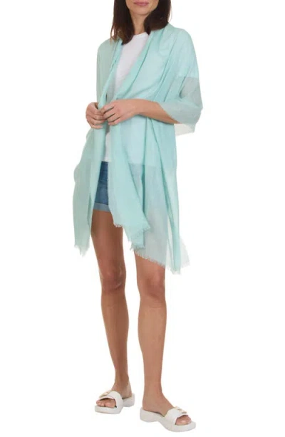 Bruno Magli Solid Fringe Scarf In Blue