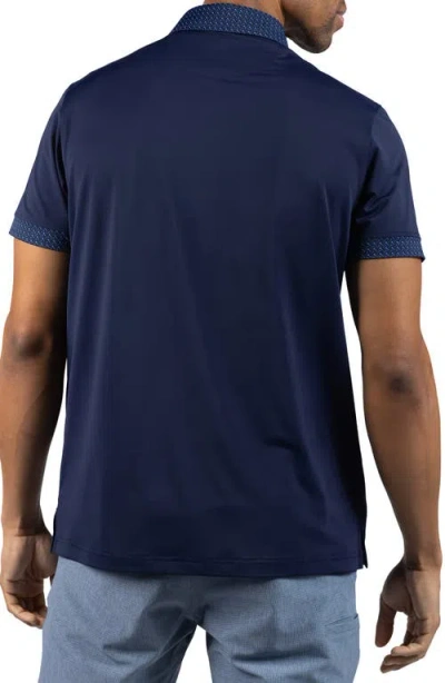 Tailorbyrd Micro Perforated Performance Polo In Blue