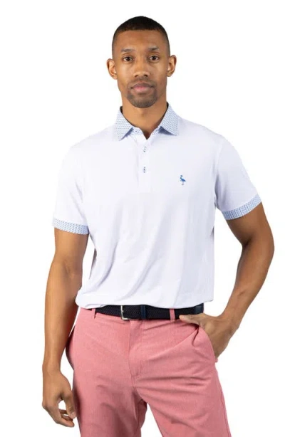Tailorbyrd Micro Perforated Performance Polo In White