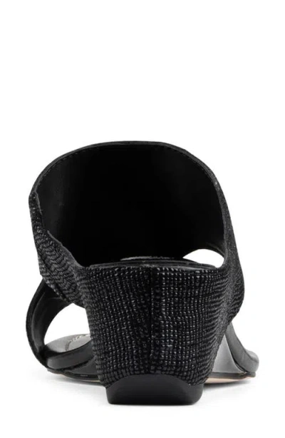 Donald Pliner Vesna Toe Loop Wedge Sandal In Black
