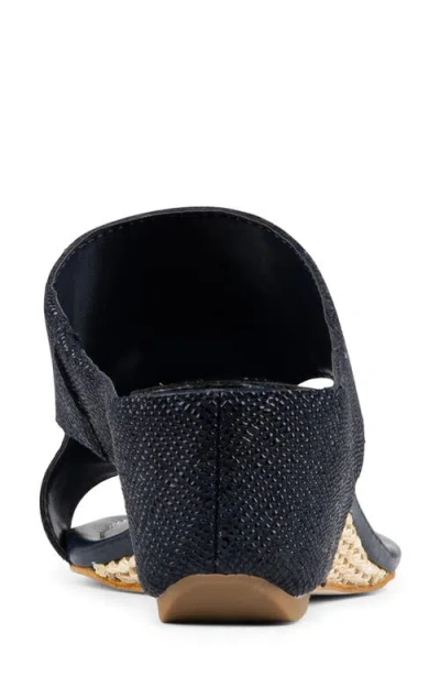 Donald Pliner Vesna Toe Loop Wedge Sandal In Blue