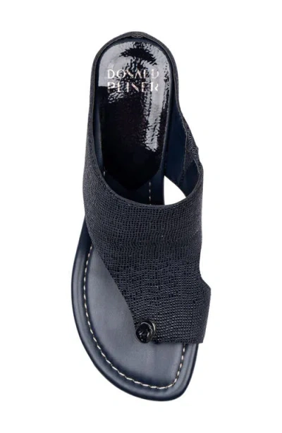 Donald Pliner Vesna Toe Loop Wedge Sandal In Blue