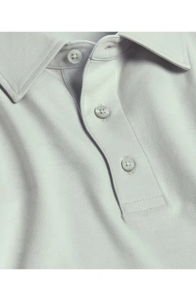 David Donahue Solid Interlock Cotton Polo In Blue