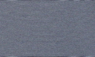 David Donahue Stripe Quarter Zip Pullover Sweater In Blue