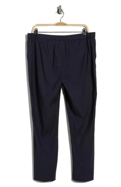 Theory Treeca Linen Blend Crop Pull-on Pants In Blue