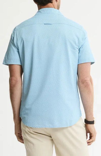 Jachs Performance Tech Button-up Shirt In Blue