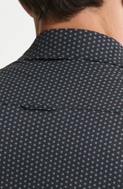 Jachs Performance Tech Button-up Shirt In Black