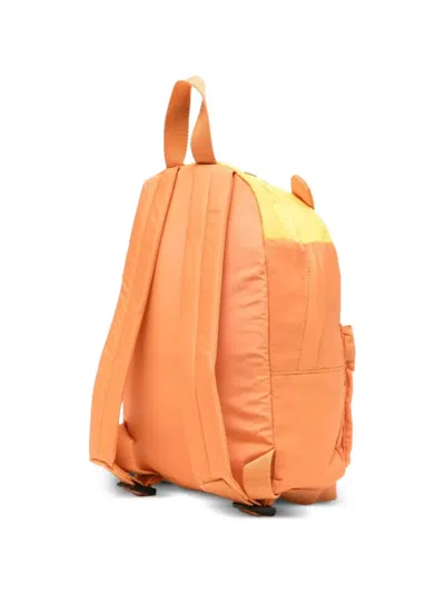 Stella Mccartney Face-detail Backpack In Orange