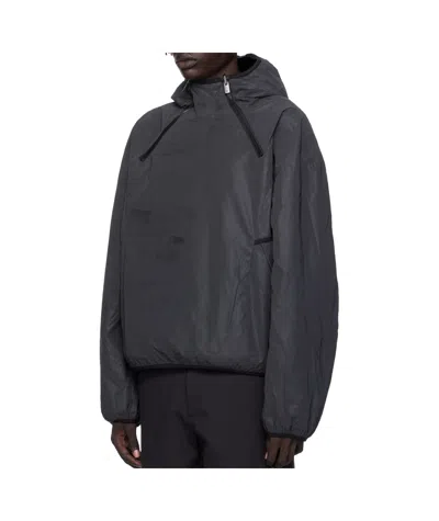 Heliot Emil Interlucent Reversible Pullover Jacket In Black