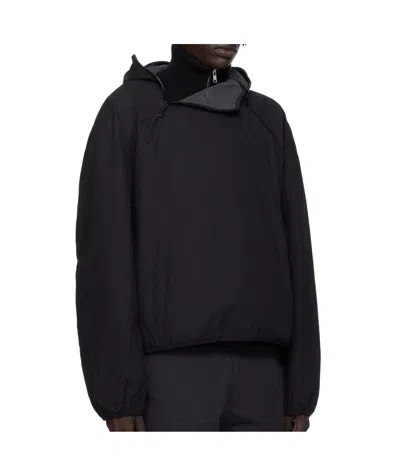 Heliot Emil Interlucent Reversible Pullover Jacket In Black