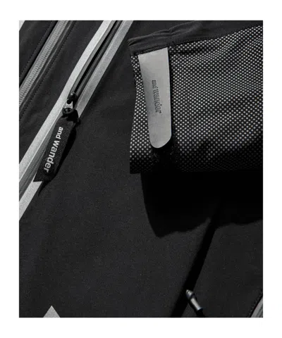And Wander Black Pertex Shield Waterproof Technical Jacket In Black