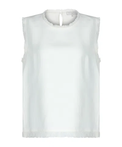 Antonelli Fringed-trim Top In White