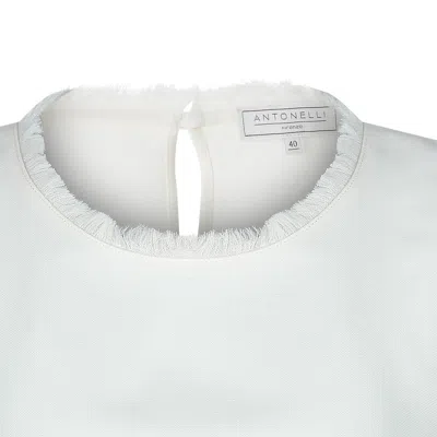 Antonelli Fringed-trim Top In White