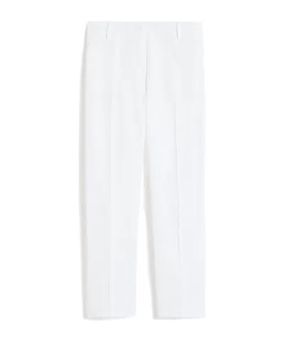Weekend Max Mara Belt-loop Casual Pants In White
