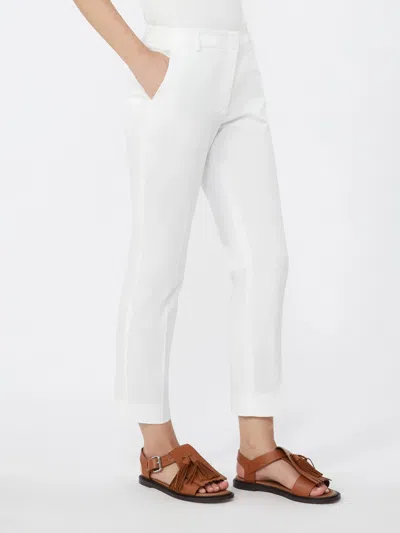 Weekend Max Mara Belt-loop Casual Pants In White