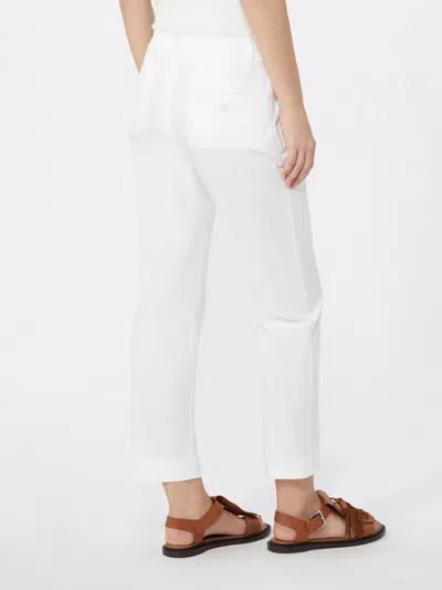 Weekend Max Mara Belt-loop Casual Pants In White
