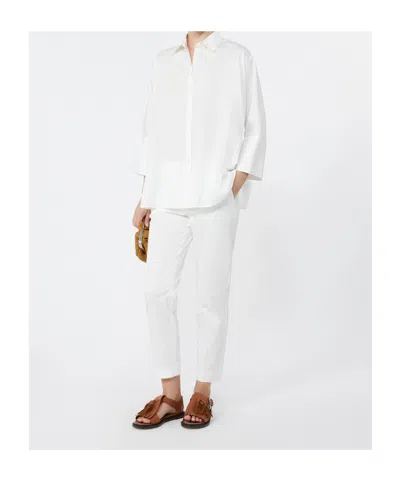 Weekend Max Mara Belt-loop Casual Pants In White