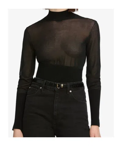 Frame The Sleek Sweater In Black