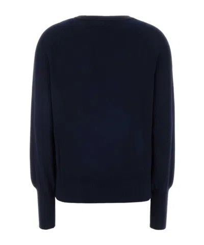 Woolrich Cotton Modal Sweater Long Sleeves Crew Neck In Blue