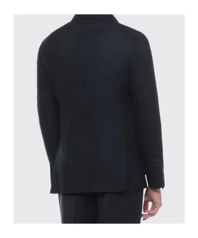 Lardini Double-breasted Peak-lapel Blazer In Blue