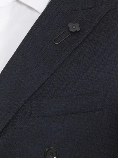 Lardini Double-breasted Peak-lapel Blazer In Blue