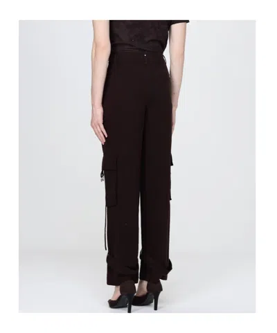 Liu •jo Liu Jo Flared Cargo Pants In Brown