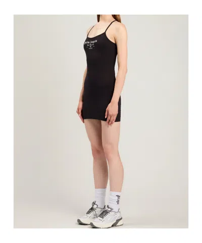 Palm Angels Women Black Logo Scoop Neck Mini Dress, Xs Luxury Dresses For Women Darveys