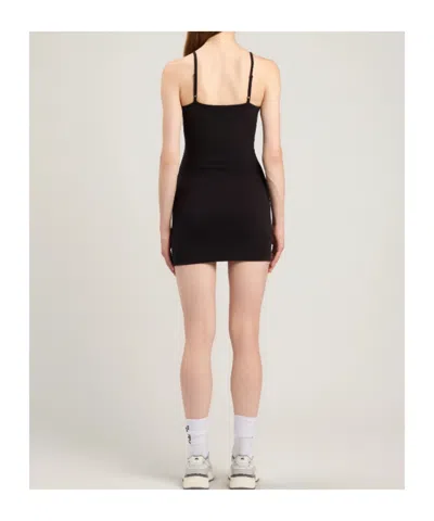 Palm Angels Women Black Logo Scoop Neck Mini Dress, Xs Luxury Dresses For Women Darveys
