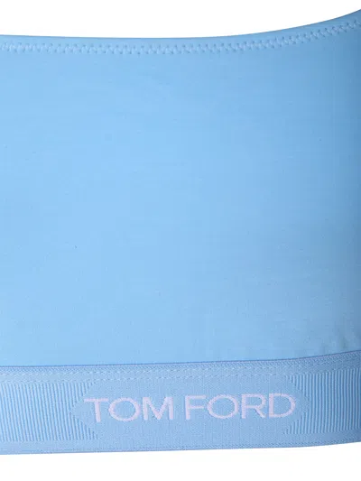 Tom Ford Logo Bandeau Bra Boat Neckline Sleeveless In Multi