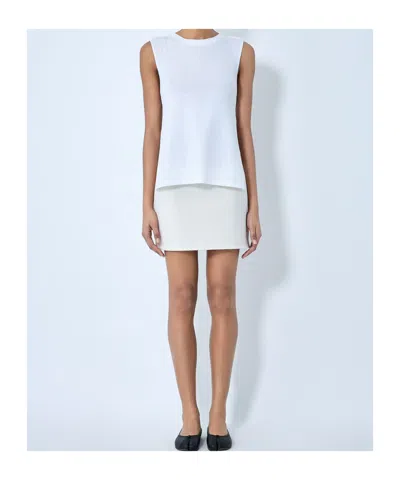 Rier Back Tie Vest In White