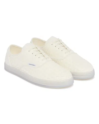 Bottega Veneta White Intrecciato Nappa Leather Serena Sneakers In White