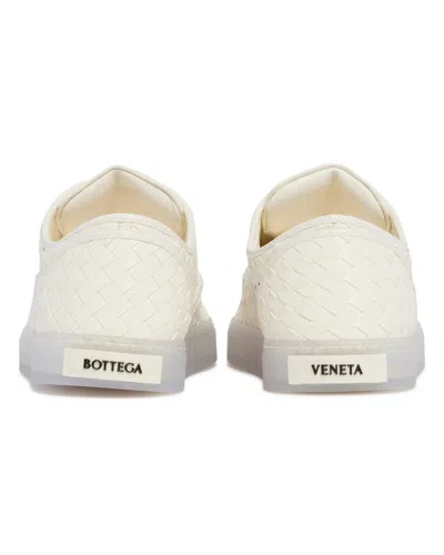 Bottega Veneta White Intrecciato Nappa Leather Serena Sneakers In White