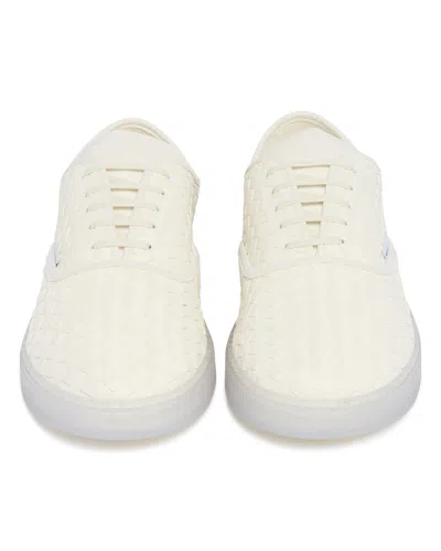 Bottega Veneta White Intrecciato Nappa Leather Serena Sneakers In White