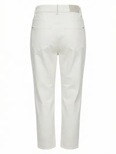 Brunello Cucinelli Belt Loop Jeans In White