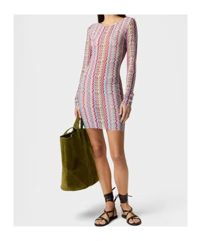 Missoni Chevron-pattern Mini Dress In Multi