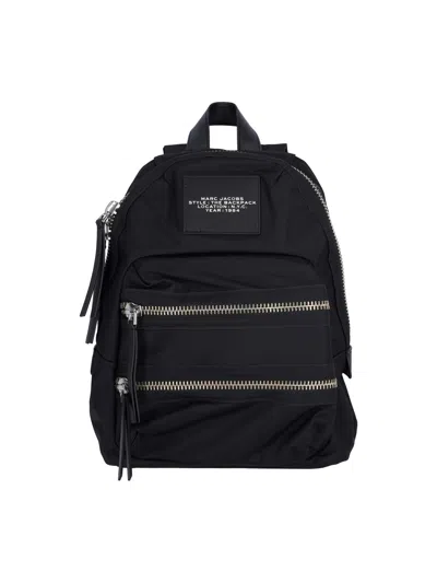 Marc Jacobs The Biker Nylon Medium Backpack In Black