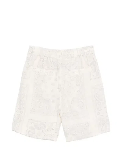 Eleventy Patterned Deck Shorts In White