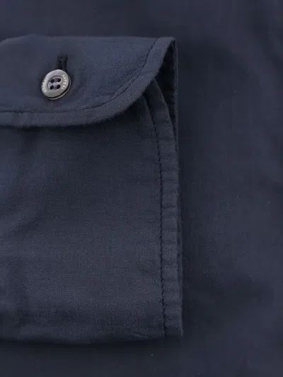 Aspesi Half-button Shirt In Blue