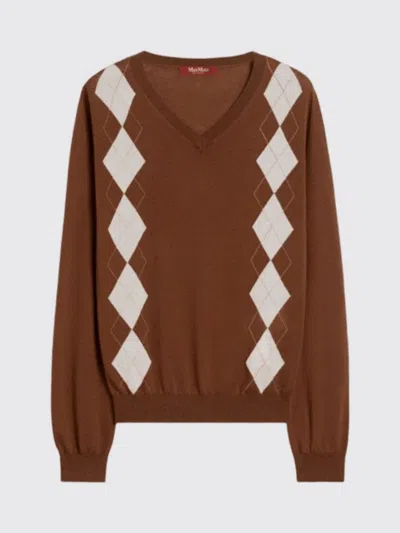 Max Mara Studio Mstdentice Top Chocolate In Brown