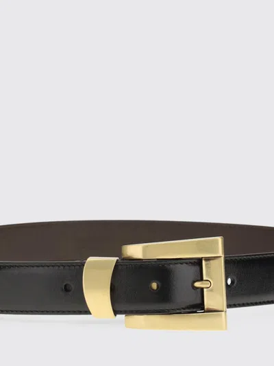 Versace Adjustable Calf Leather Belt Refined Design In Black