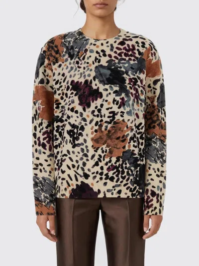 Fendi Wool And Cashmere Moth-print Pullover Clothing In Multi