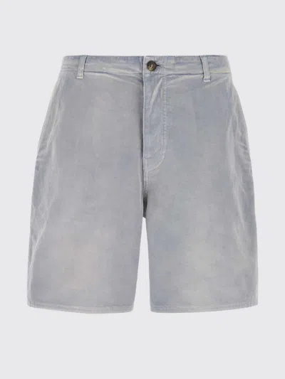 Prada Grey Cotton Shorts In Blue