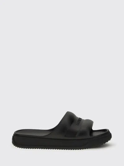 Moncler Altive Slide Sandals Open Toe Flat In Black