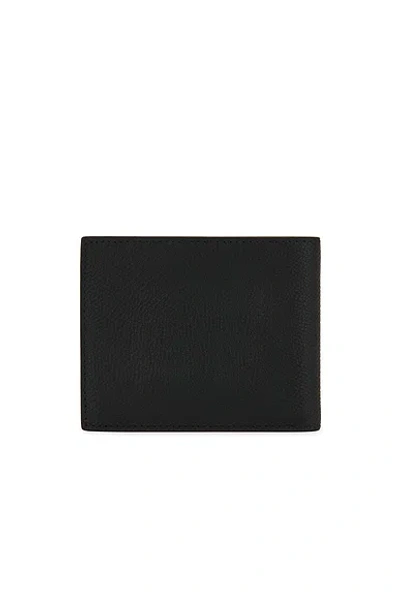 Valentino Vlogo Signature Billfold Black Leather Wallet In Black