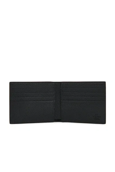 Valentino Vlogo Signature Billfold Black Leather Wallet In Black