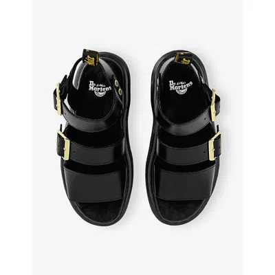Dr. Martens Gryphon Atlas Leather Gladiator Sandals In Black
